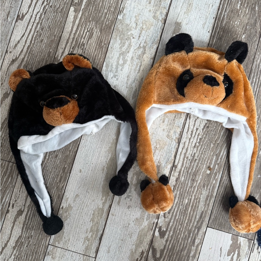 Cute Bear Plush Animal Winter Beanies